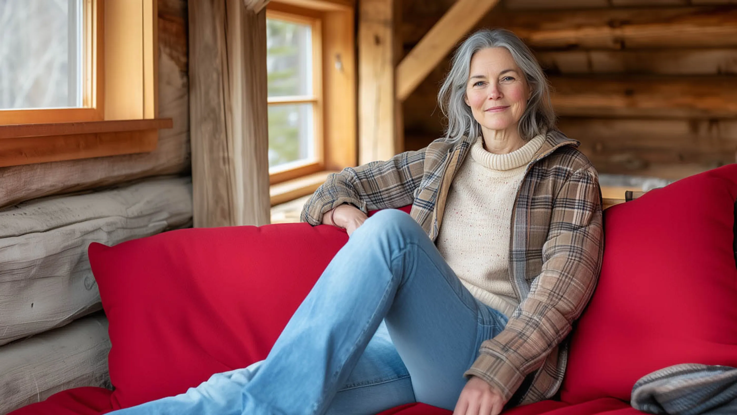 Una donna da poco in pensione si gode il suo riposo.