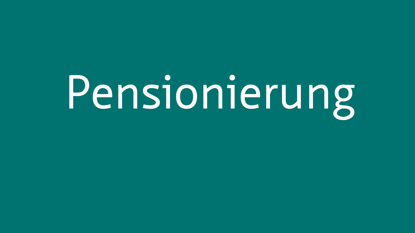 Pensionierung Kachelbild